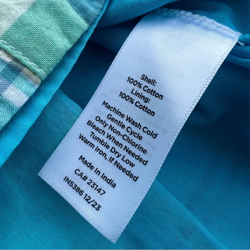 Talbots Aqua Madrid Plaid Patchwork Mini Skirt Si… - image 3